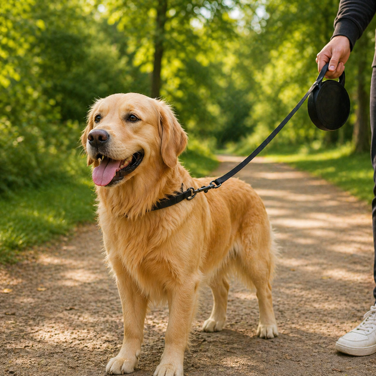 Laisse longue pour chien – Liberté & contrôle jusqu’à 50m
